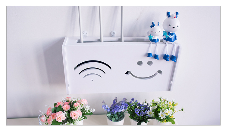 Đặc biệt hàng ngày hộp set-top hộp lưu trữ bộ định tuyến cắm điện trang trí tường khiên trang trí tường TV trang trí tường - Cái hộp hộp gỗ quà tặng