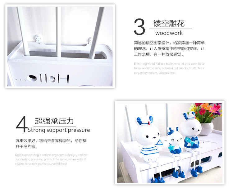 Đặc biệt hàng ngày hộp set-top hộp lưu trữ bộ định tuyến cắm điện trang trí tường khiên trang trí tường TV trang trí tường - Cái hộp hộp gỗ quà tặng