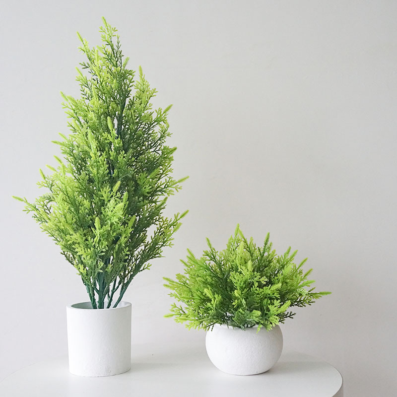 Artificial Green Plant Potted Plant Office Greenery Indoor Living Room Mini Potted Plant Desk Decoration Ornament