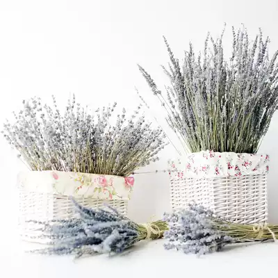 Lmdec real flower dried flower bouquet dried lavender dried flower Home living room decoration floral flower arrangement two