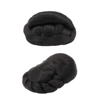 Bride Xiuhe braids pan head wig meatball head back of the head pad hair Hanfu styling bun pan hair ancient costume hair bag