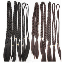Wig braids Female twist braids Brown performance hairstyle styling size braids Hair accessories costume black long braids
