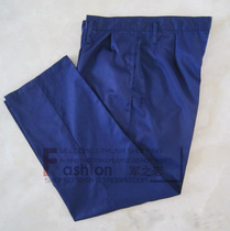 Old style blue polyester pants with increased loose large waist plus triangular crotch Lawless work pants old autumn and winter long pants