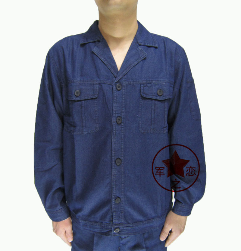 Full Cotton Denim Summer Workwear Suit for men and women Long sleeves to work at petrol station Electric power engineering suit electric welding clothes