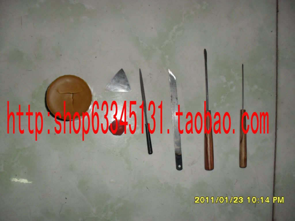 Musical instrument sheng repair tool accessories copper plate five-tone Stone green plate Flower Stone yellow wax nodding silver beads nodding sticky Reed