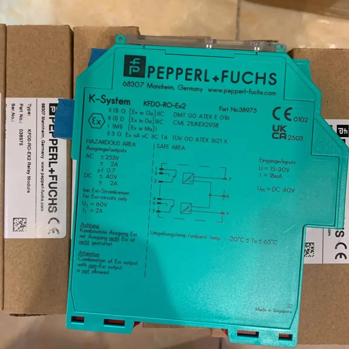 BarrierATEX-KFD0-RO-EX2/2RELE-OUT