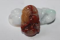 Zodiac Chicken Blood Jade Dog Pendant Natural Jade Pendant dog Finely Carved Stone Pendant