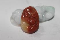 Zodiac Chicken Blood Jade Mouse Pendant Natural Jade Pendant Son Mouse Finely Carved Stone Pendant