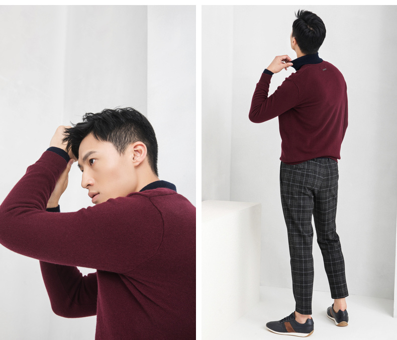 Áo len cashmere cổ điển Ordos mùa thu đông 2018 mới quần áo thể thao