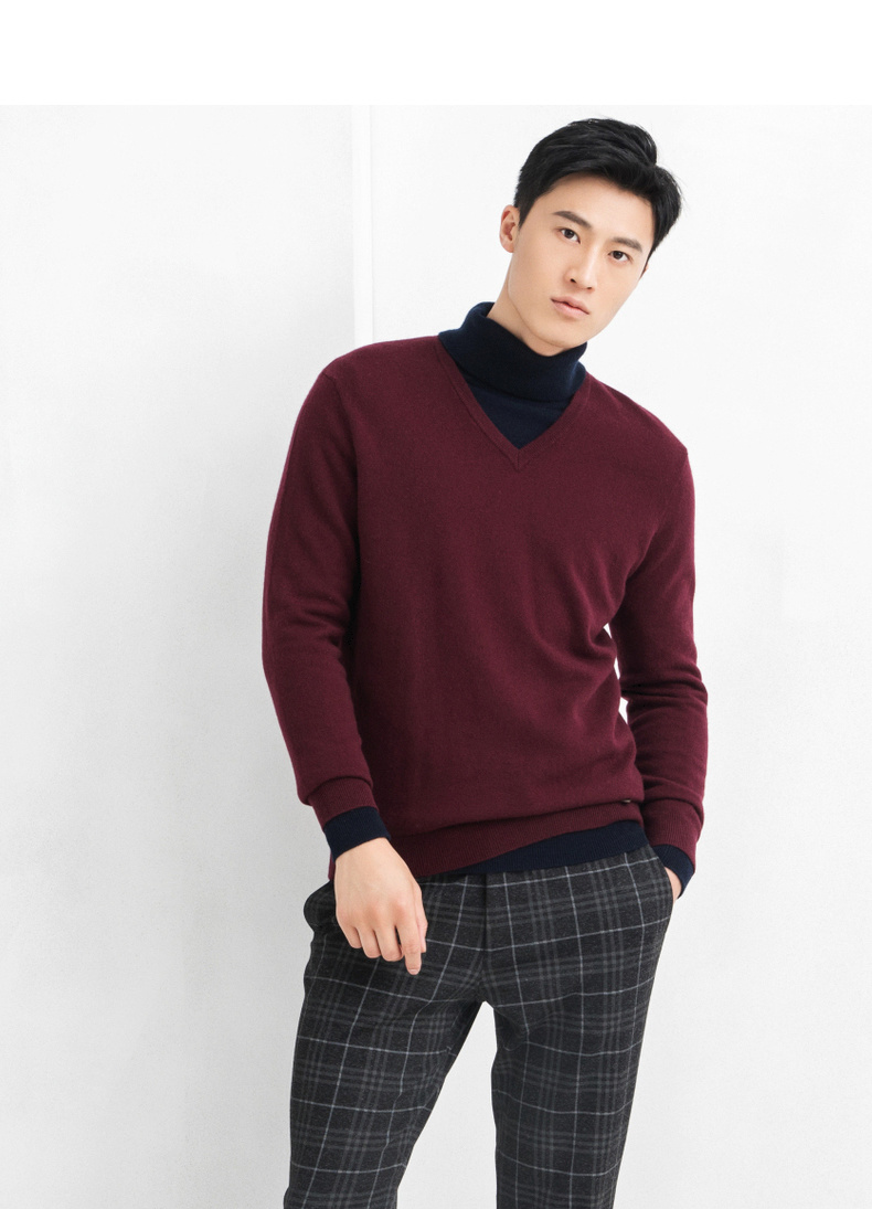 Áo len cashmere cổ điển Ordos mùa thu đông 2018 mới quần áo thể thao