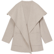 ERDOS pure cashmere double-sided woolen coat for women 24th autumn new arrival large lapel design loose lazy coat