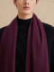 Erdos Cashmere Scarf Autumn and Winter Water Pattern Embroider Pure Color Scarf Warm 180X40Cm