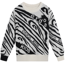 Ordos Childrens Cashmere Sweater 24th Autumn and Winter New Arrival Round Neck Boys Knitted Sweater Warm Thick Trendy and Versatile