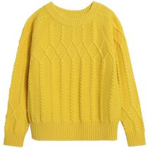 (100 cashmere) Ordos childrens cashmere sweater boys and girls 24th autumn and winter new round neck knitted