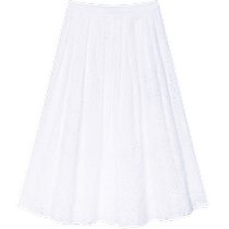 ERDOS Spring and Summer Cotton Retro Romantic Vacation Skirt Womens White British Heavy Industry Casual All-match Puff Skirt