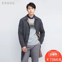 ERDOS mùa thu và mùa đông dài màu sắc tương phản hai mặt cashmere của nam giới áo E174K3006 áo dạ nam hàn quốc