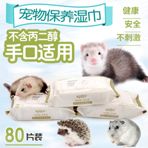 Pet Marten wet wipes ferret ferret hedgehog rabbit ChinChin care disinfection deodorant wet paper towel hand mouth wipe ass with 80 pump