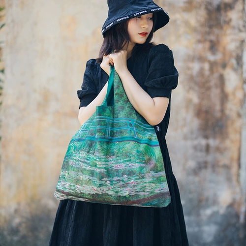 Немецкий Loqi Monet Art Shopping Bag Lightweight One-плеча женская сумка Art мода экологически чистая пригородная сумка