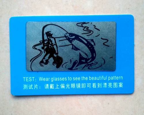 Поляризованная тестовая карта Поляризационная тестовая таблетка Поляризаторная бумага Поляризованная стакана аксессуары для рыбалки.