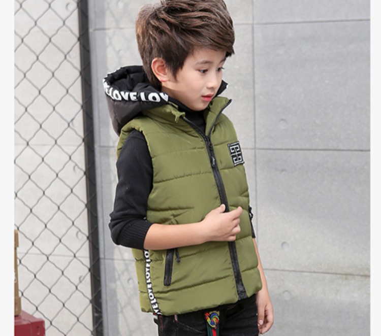 Trẻ em cộng với áo nhung cotton dày cho bé trai mùa thu và mùa đông thiếu nhi lớn mùa xuân mới vest vai mùa đông vest lỏng áo gile cho bé gái 7 tuổi