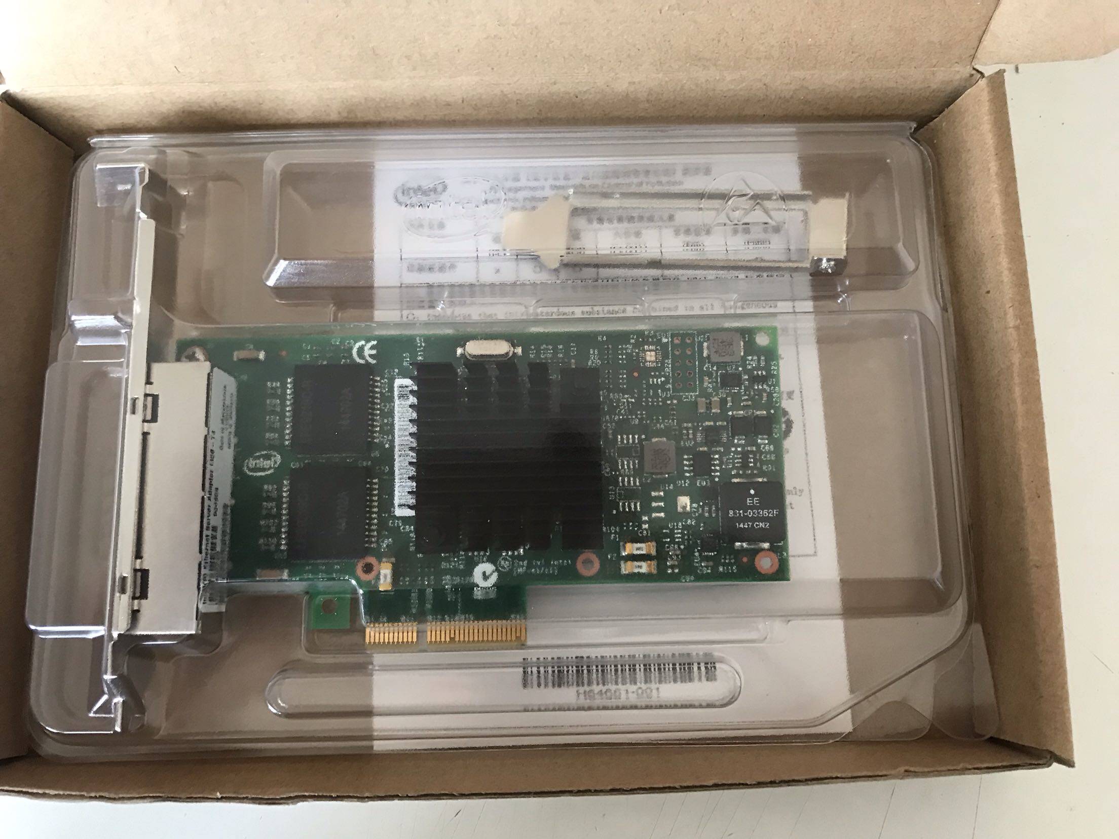 Адаптер USB intel原装 i350t4g2p20 四口千兆网卡 i350t4v2 h32730 rj45网卡