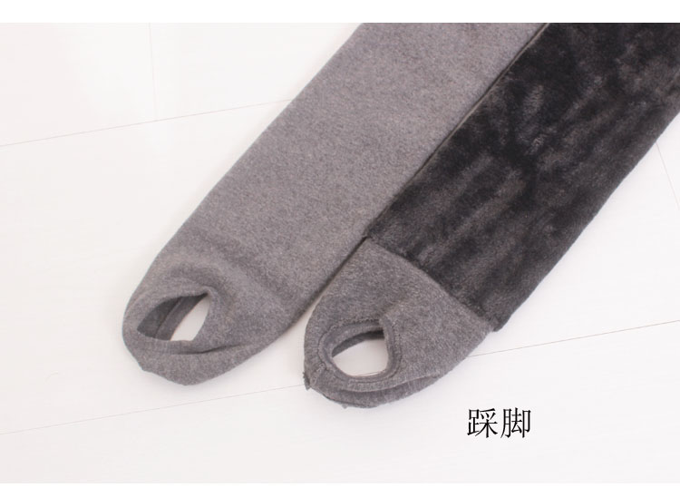 Mùa thu và mùa đông cộng với nhung dày yến mạch trắng quần legging cotton nữ trắng thậm chí chân tất ấm áp mỏng quần tất đen dẫm gót