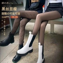 Sun-series spring and summer thin section overdraft sexy JK black silk stockings womens alphabet pantyhose anti-seduces anti-seduces jacquard bronzed to beat bottom socks