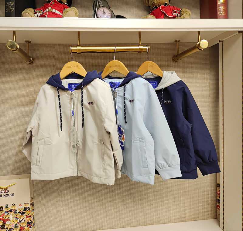 British Teddy Bear & Boutique Children's Clothing Clearance Patchwork Hem Drawstring Hooded Jacket G5Fj10