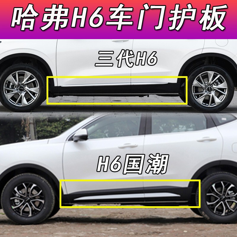 Suitable for Great Wall Haval H6 Third-Generation Door Trim Lower Edge Skirt, Haval H6 National Trend Version Door Panel Protector