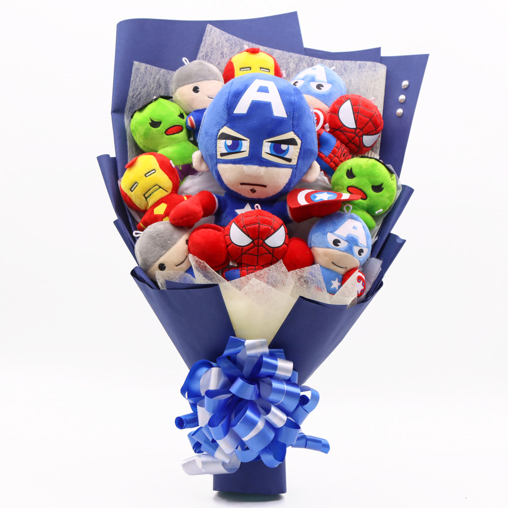 Cartoon Bouquet Plush Paparazzi Doll Model Birthday Gift Soap rose to send girl boy boyfriend