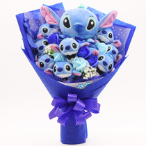 Cartoon bouquet Teddy doll doll flower hand-made bouquet Birthday gift to send girl girlfriend graduation photo