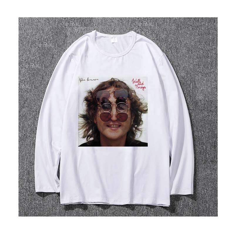 The Beatles Lennon Retro Old Rock Hippie Print Long-Sleeved T-Shirt for Men and Women The Beatles Lennon Retro Old Rock Hippie Print Long-Sleeved T-Shirt for Men and Women