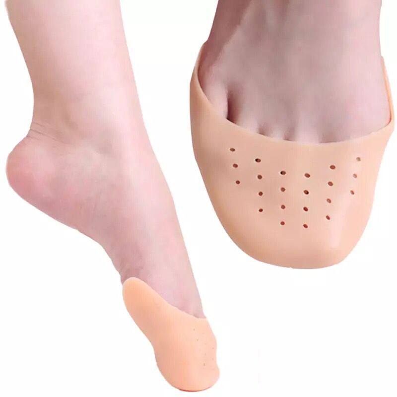 Silicone front palm cushion half-yard high heel shoe toe anti-pain grinding footbed protective foot tip sleeve size toe movement without grinding feet