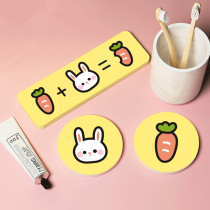 Diatom mud absorbent pad sink sink quick-drying diatomaceous earth wash pad small electric toothbrush holder soap waterproof pad