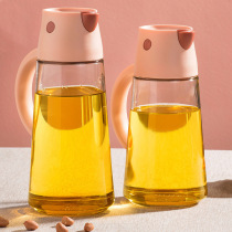 Japanese glass oil pot automatic opening and closing oil pouring oil leakage prevention kitchen household not hanging oil soy sauce vinegar oil tank oil bottle