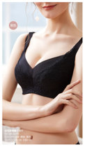 Omi Sha soft steel ring thin full cup anti-sagging milk big chest small lace bra 90E80E85E