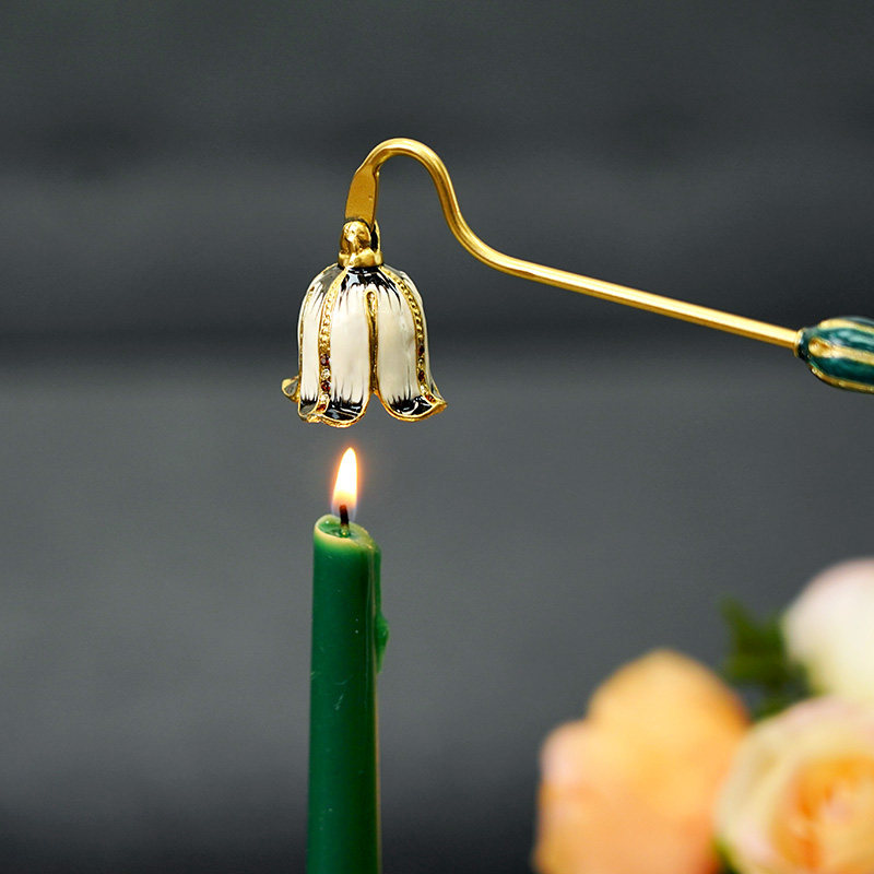 Faring home retro handmade metal enamel inlaid with incense candle tool quencher household decorative handiwork-Taobao