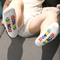 Kumamoto cotton shop towel bottom sports letter bottom male cotton boat Socks