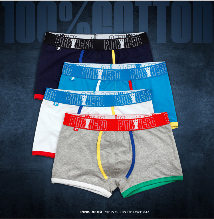 Men's Four Corners Briefs Pure Cotton Individuality Sexy All-cotton Aroo Pants Youth Four-corner Shorts Head Tide