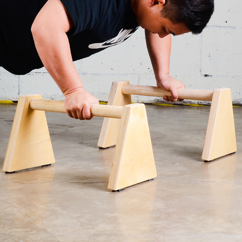 Wooden push-up stand solid wood I-shaped arm muscle training push-up stand stand down frame environmentally friendly household fitness machine