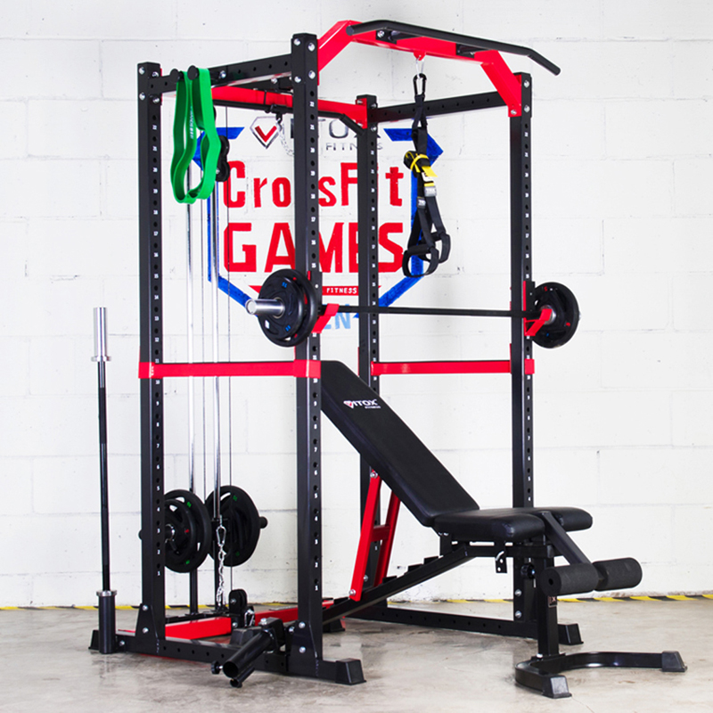 Frame type squat frame Bench press weightlifting bed Squat lifting frame Deadlift Rowing Core training Multi-functional comprehensive fitness equipment