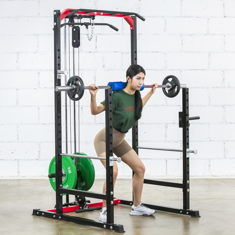 Squat Frame Home Frame Bench Presse Rack Single and Double Bar Pull-up Exercise Fitness Equipment Combination Set