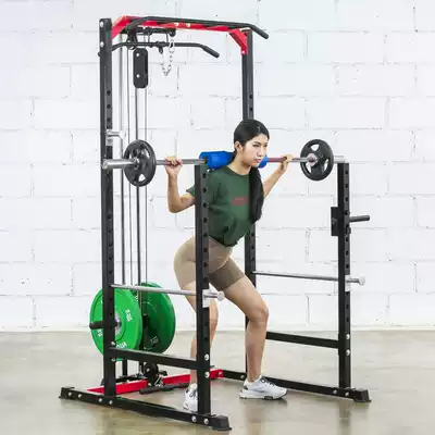 Squat rack home frame horizontal push rack barbell rack single parallel bar draw-up training fitness equipment combination set