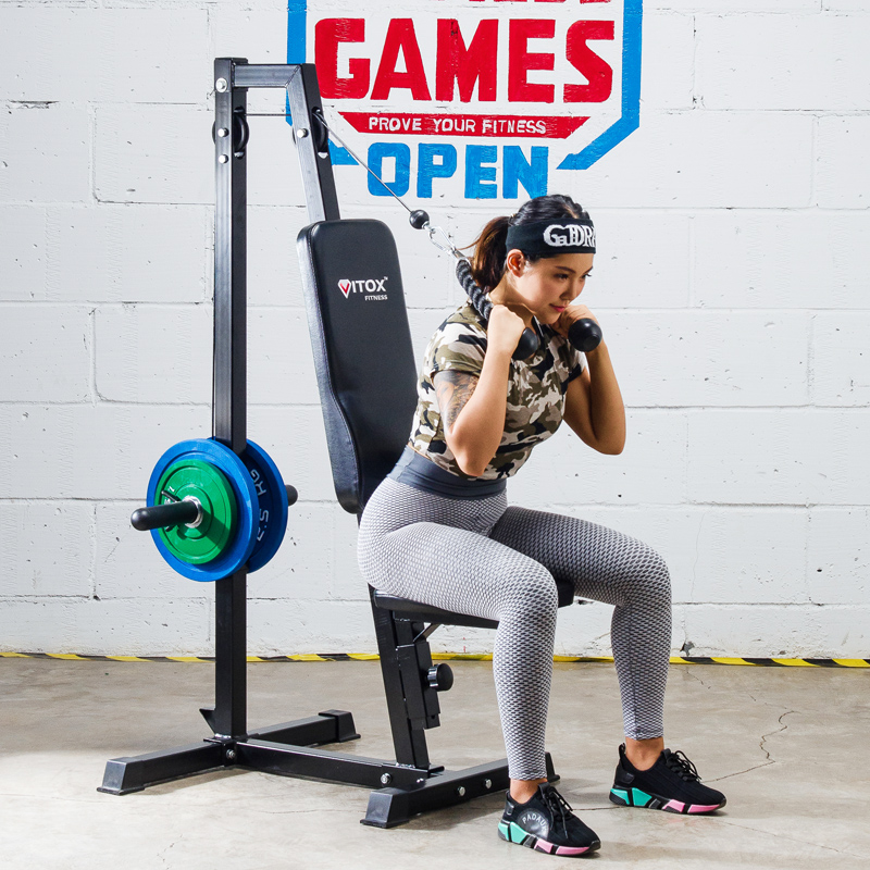 Abdomen pull-down trainer high pull-down trainer wire rope down training fitness equipment can be replaced with pull rod