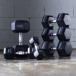 Dumbbells, Hexagonal Dumbbells, Home-Use Rubber-Coated Dumbbells, Fixed Dumbbells, Gym Strength Training Kettlebell Dumbbells, Fitness Equipment