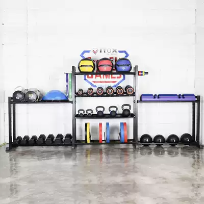 Multifunctional new hexagonal bracket column storage rack Kettlebell Rack round head dumbbell rack ball holder full rubber barbell Holder