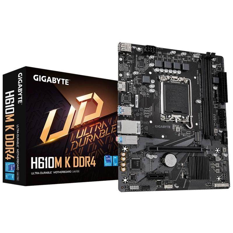 Материнская плата Gigabyte H610M-K DDR4 совершенно новая материнская плата настольного компьютера в упаковке Национального банка Изображение 1