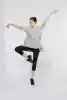 Dance love dance modern dance top AL0127 autumn and winter new adult long-sleeved square round neck practice clothing