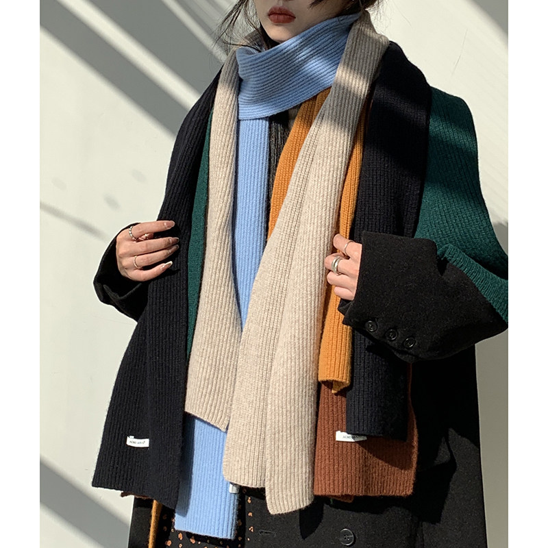 Red man's hall scarf female winter wild 2022 new ins Korean version of the wool warm scarf outside with thickened shawl