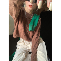 Red Peoples Pavilion sweater womens autumn Winter 2022 New retro day Department Lazy Design Sensation with small crowdsourced shorts